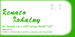 renato kohalmy business card